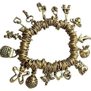 Stretch Charm Bracelet - Elegant & Unique Design Gold Charm Bracelet